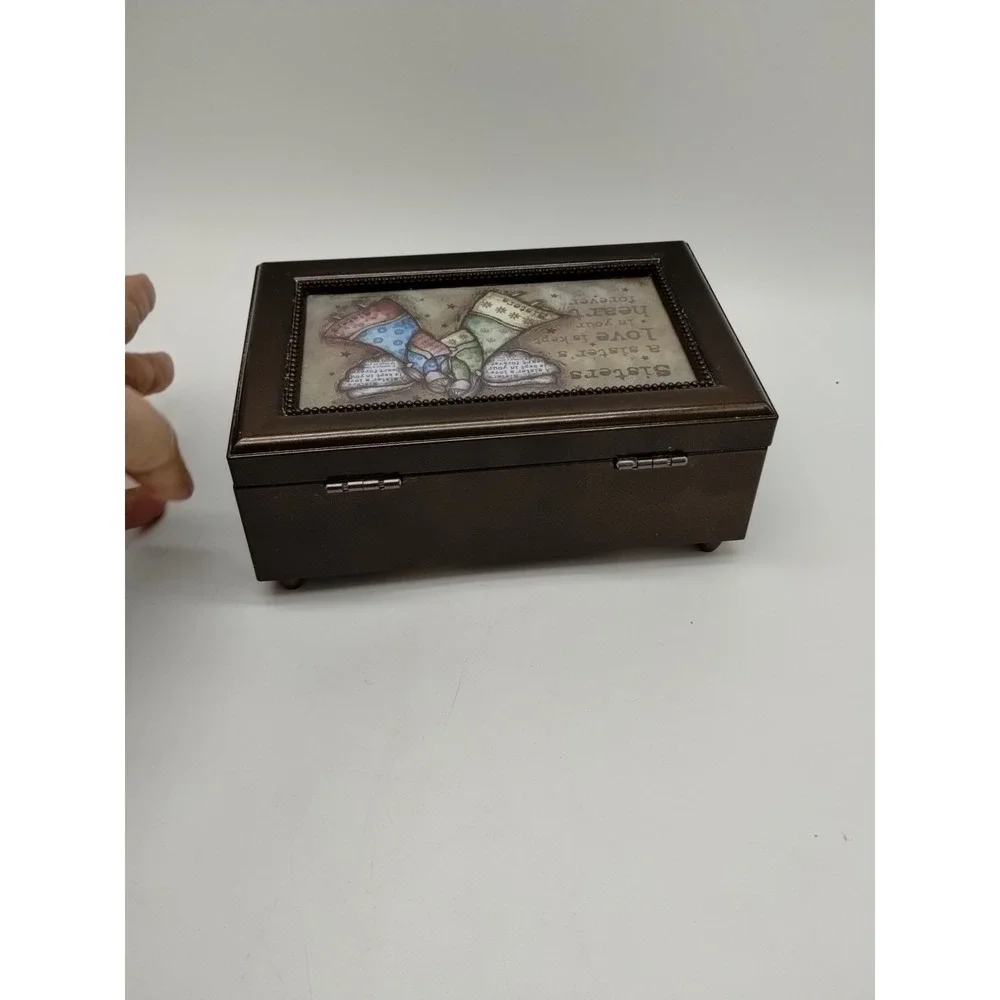 Robin Davis A Sisters Love Music Box Trinket Jewelry Holder 6